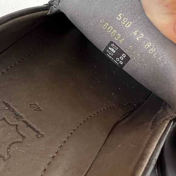 Ecco Black Leather Slip On Loafer Dress Shoes - Picture 9 of 9